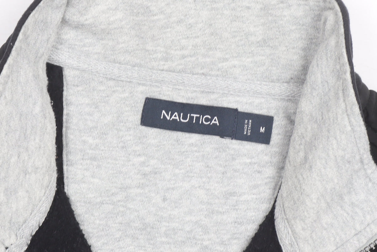 Nautica Men's Black 1/4 Zip Pullover Sweatshirt Size M