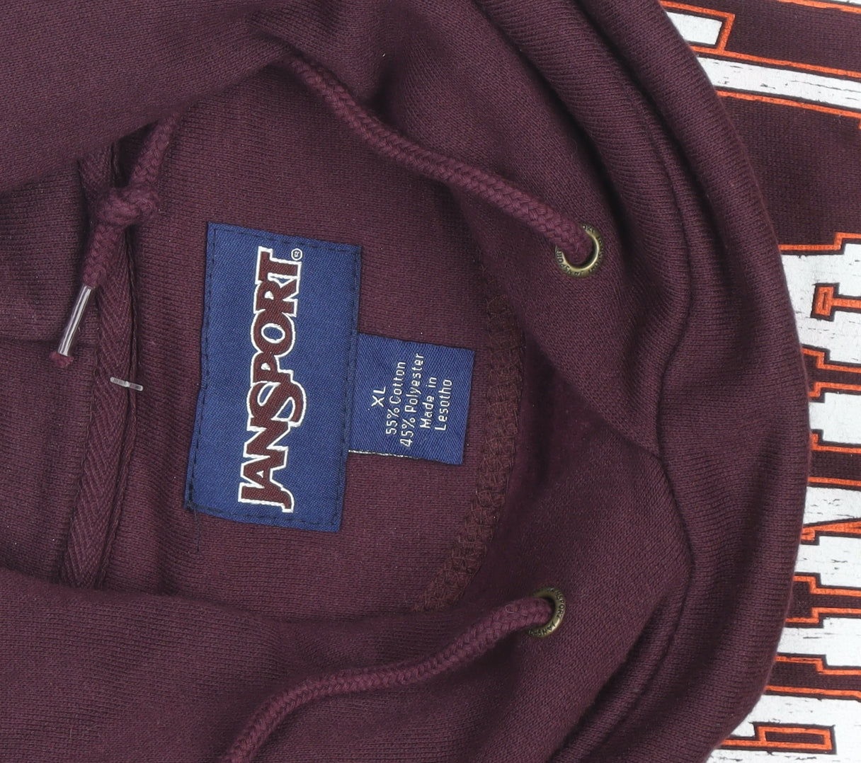 JanSport Men’s Purple Virginia Tech Pullover Hoodie XL