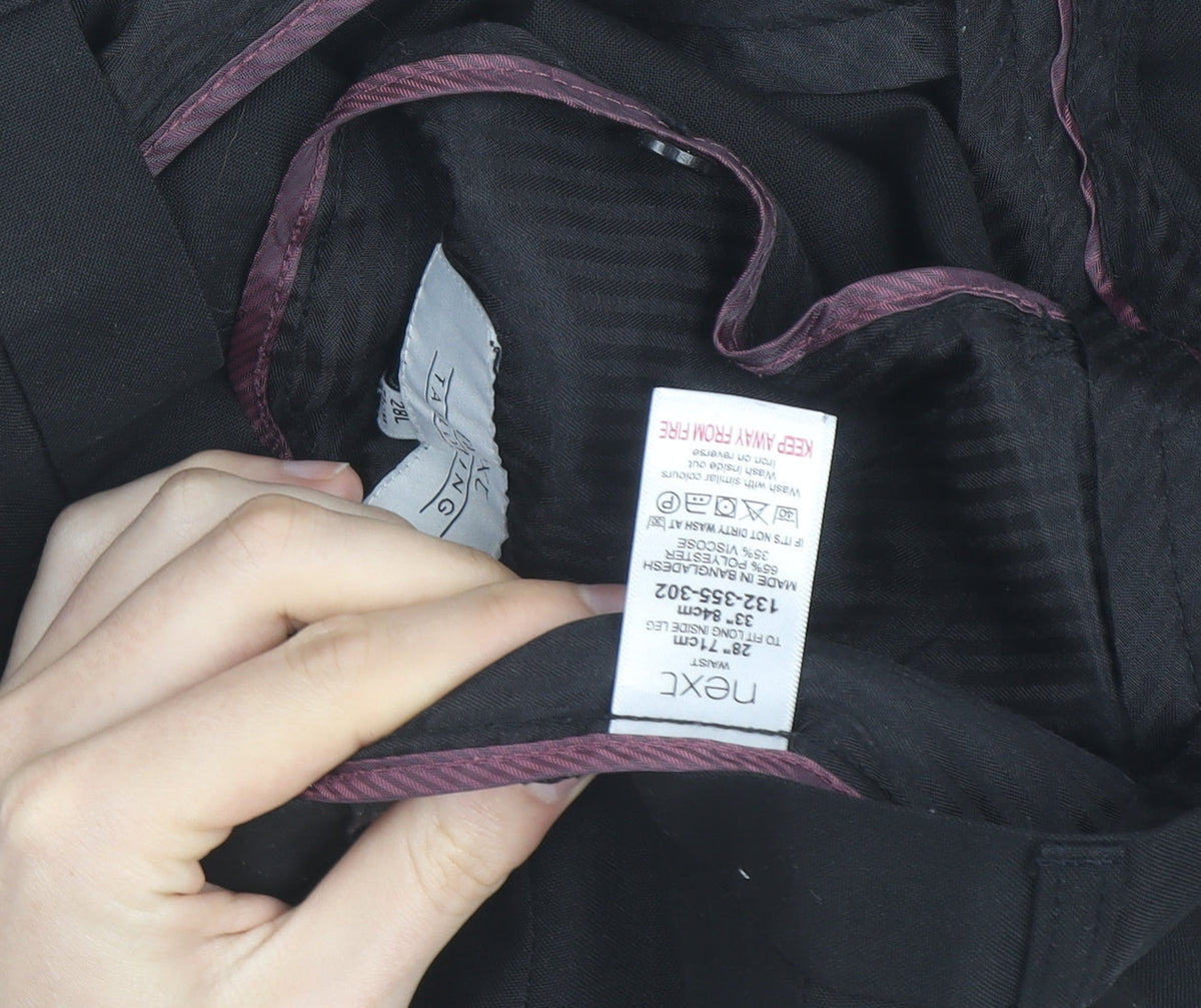 Next Women’s Black Straight Leg Work Trousers Size 10 Regular