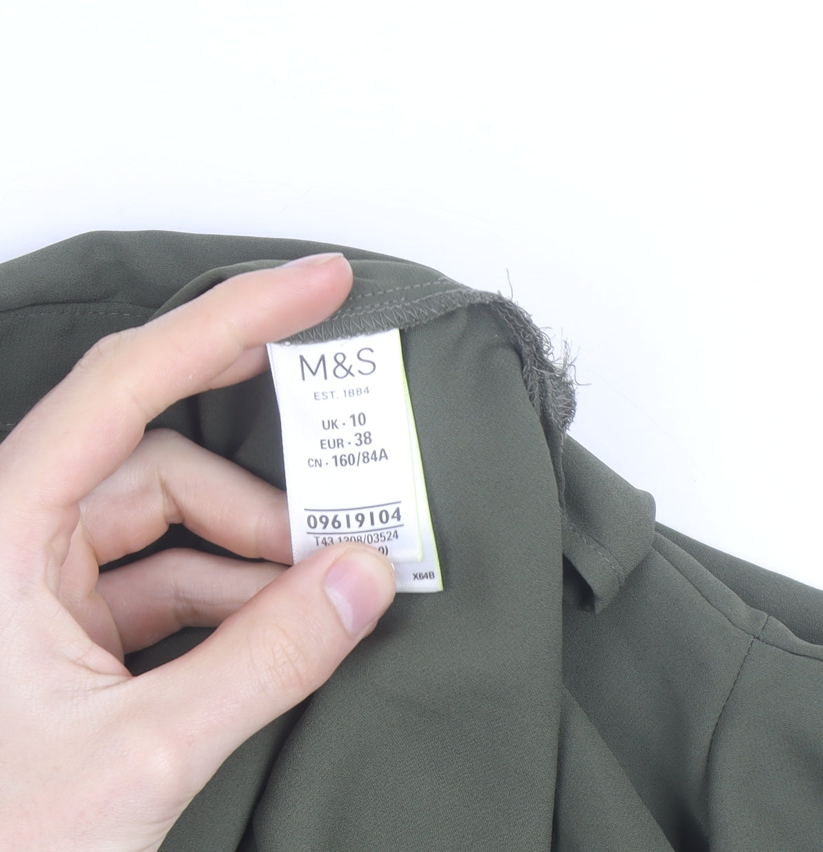 Marks and Spencer Women Green Size 10 Polyester Shirt