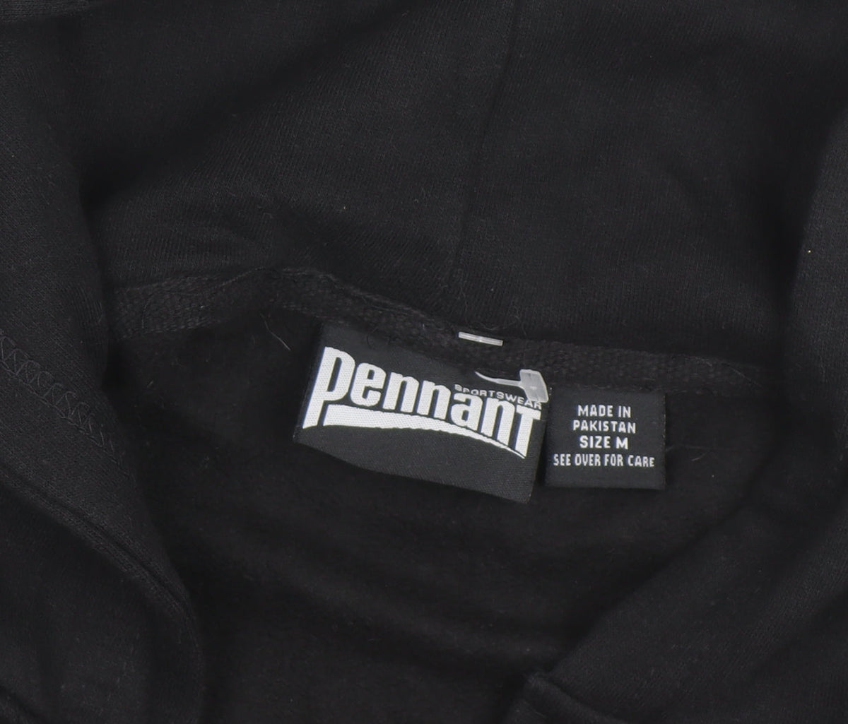 Pennant Men's Black M Pullover Hoodie with Red Lace Detail
