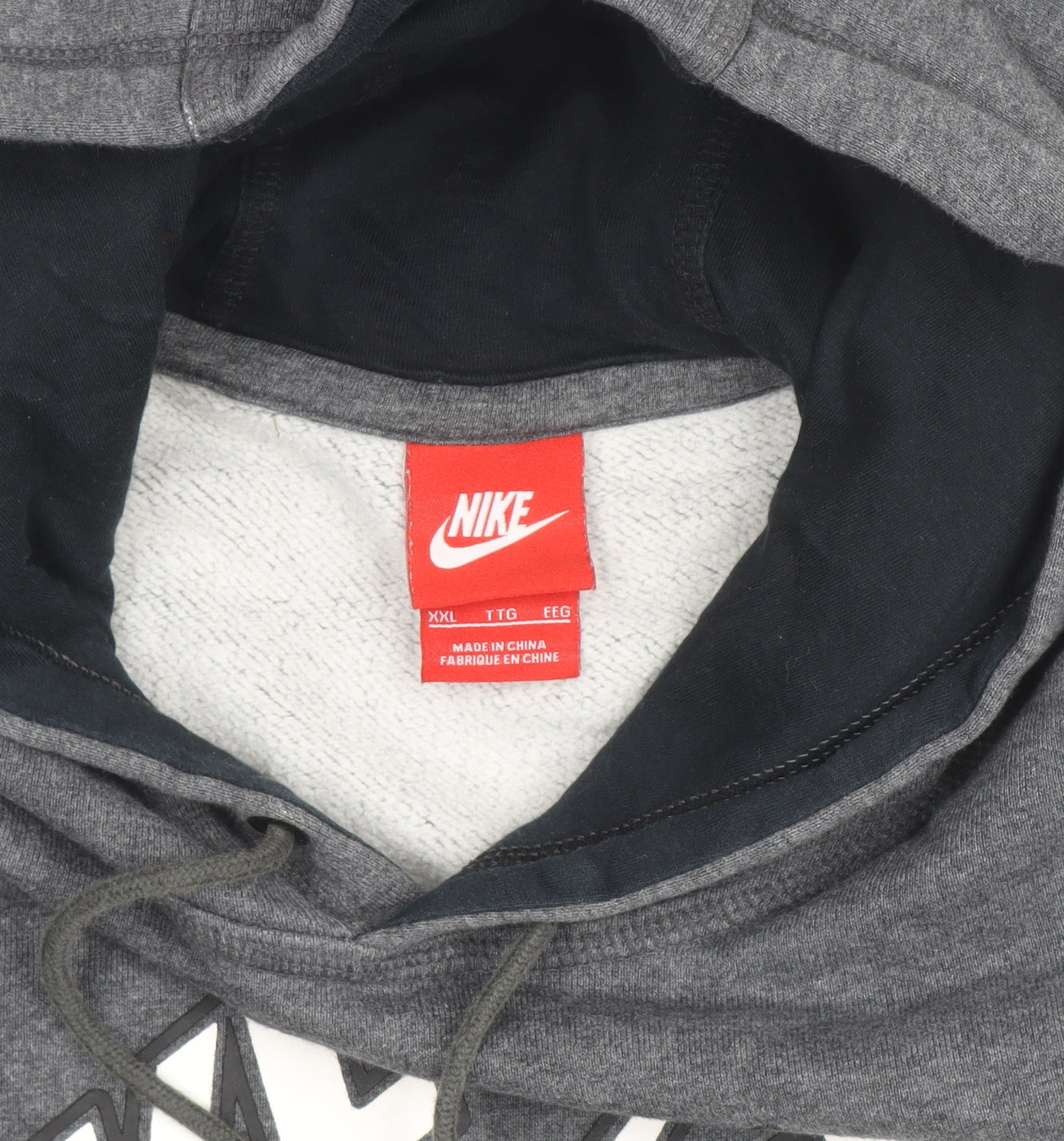 Nike Men’s Grey 2XL Pullover Hoodie Fleece Sportswear