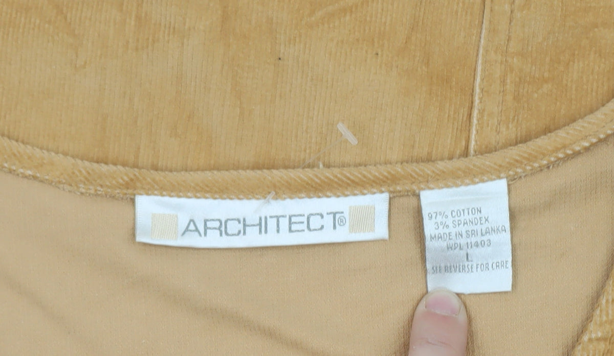 Architect Women’s Beige Corduroy Button Pinafore Dress L