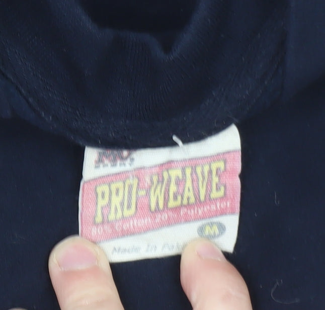 Pro-Weave Men's Blue Bats Baseball Graphic Pullover Sweatshirt M