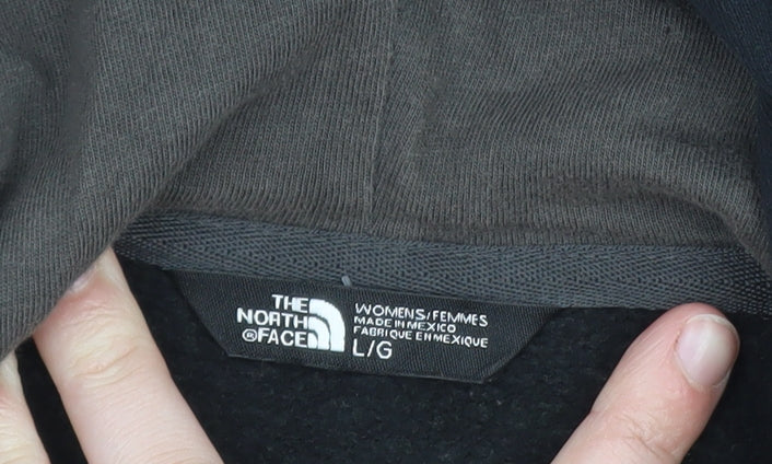 The North Face Womens Black Pullover Hoodie L Logo Hooded Sweatshirt