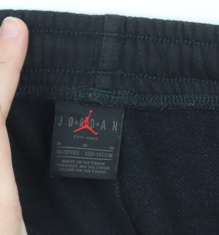 Jordan Boys Black Medium 10-12 Years Jogger Sweatpants with Logo
