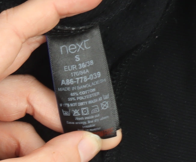 Next Men's Black Pullover Hoodie Size S Cotton Blend Fleece