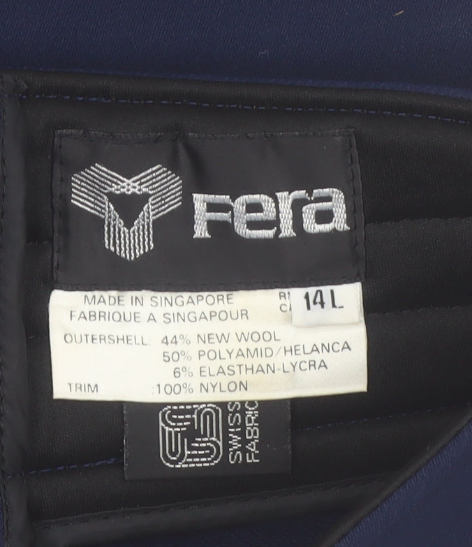 Fera Womens Blue Wool Blend Tall 14L Snow Pants Ski Trousers
