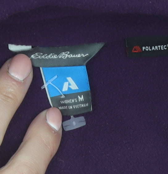 Eddie Bauer Women’s Purple Fleece Pullover Sweatshirt Size M 1/2 Zip Polartec