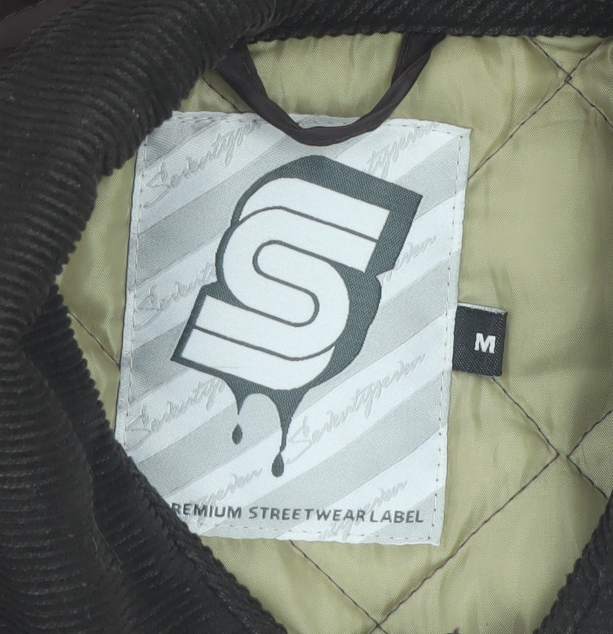 Schottzysen Mens Brown Quilted Mid-Length Jacket Size M