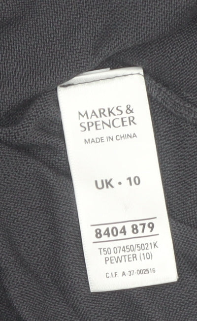 Marks & Spencer Womens Pewter Beaded Silk Cardigan UK 10