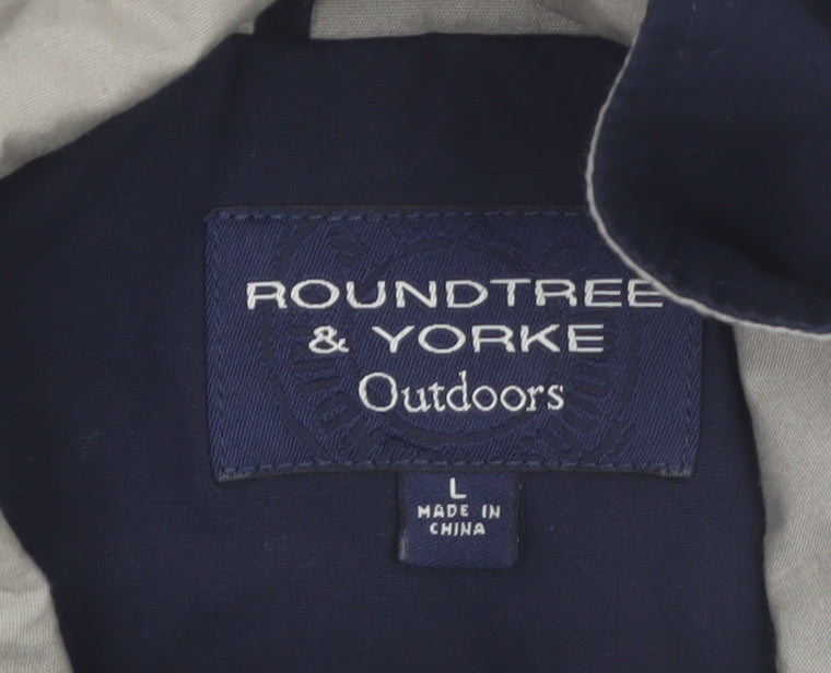 Roundtree & Yorke Men’s Blue L Basic Outdoor Cotton Jacket