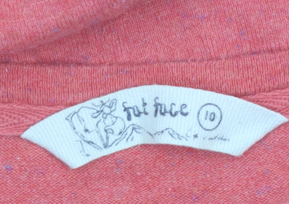 FatFace Womens Pink Cotton Silk Blend V-Neck Cardigan Size 10