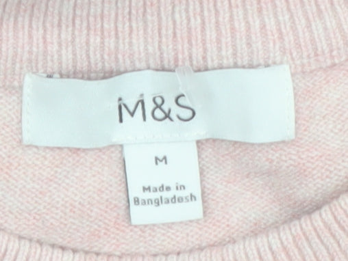 Marks & Spencer Women’s Pink Crew Neck Pullover Jumper M