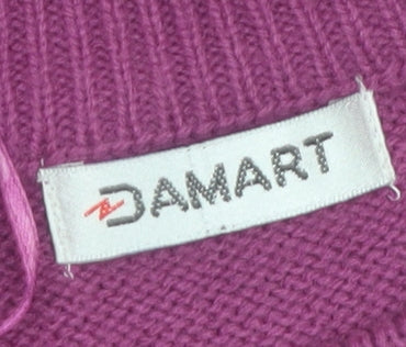 Damart Womens Purple Acrylic Crew Neck Long Sleeve Jumper Size 18/20