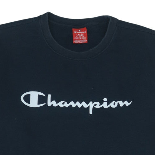 Champion Men's Blue Crew Neck Pullover Sweatshirt Size L