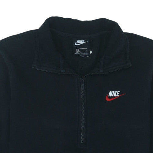 Nike Men's Black 1/2 Zip Pullover Sweatshirt M Fleece Cotton Blend