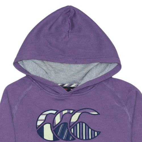 Canterbury Girls Purple 14 Years Pullover Hoodie with Logo Print