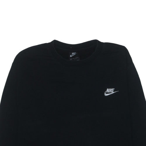 Nike Men's Black Fleece Pullover Sweatshirt L Regular Crew Neck