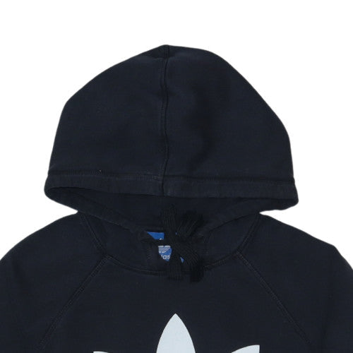 Adidas Men Black Pullover Hoodie M Graphic Fleece Sportswear