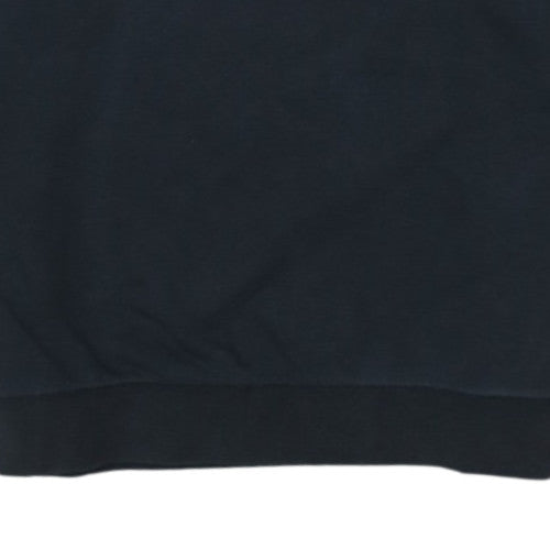 Nike Teens Black L Crew Neck Pullover Sweatshirt Logo Fleece