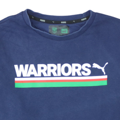 Puma Men's Blue L Warriors Crew Neck Fleece Sweatshirt