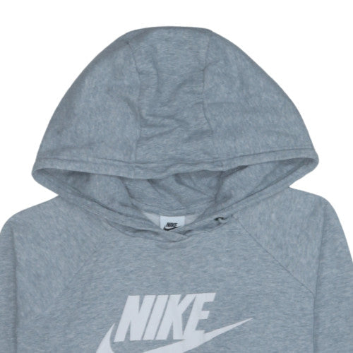 Nike Men's Grey Pullover Hoodie L Graphic Logo Sweatshirt