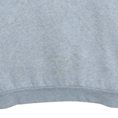Adidas Men's Grey Crew Neck Logo Fleece Sweatshirt Size M