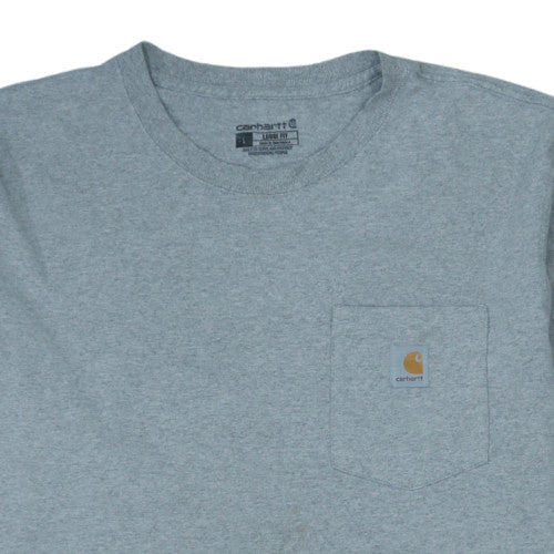 Carhartt Men's Grey Long Sleeve Relaxed Fit Jersey Work Shirt L