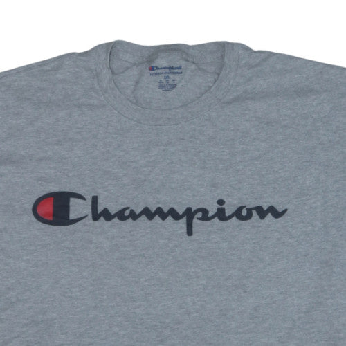 Champion Men's Grey 2XL Crew Neck Athletic Logo T-Shirt