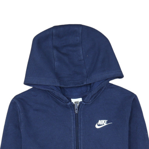 Nike Boys Blue Full Zip Hoodie XL (158-170 cm) Cotton Blend Fleece
