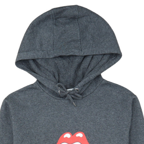 The Rolling Stones Men's Grey Pullover Hoodie M Graphic Fleece