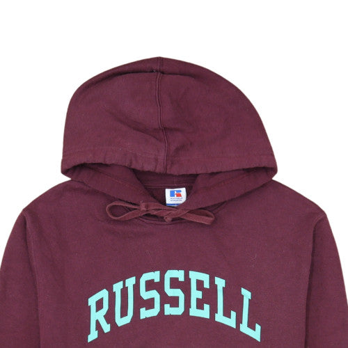 Russell Athletic Men's Red Pullover Hoodie L Logo Sportswear