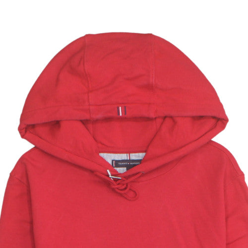 Tommy Hilfiger Mens Red L Pullover Hoodie Classic Cotton Blend