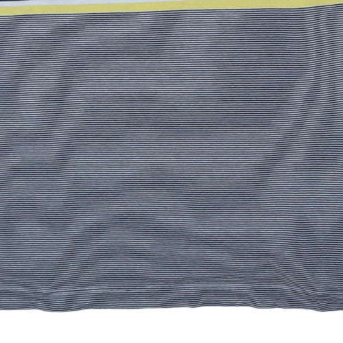 Nautica Men Blue Striped Short Sleeve Polo Shirt 2XL Cotton