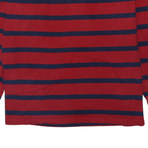 Polo Ralph Lauren Men's Red Blue Striped Long Sleeve Cotton Top XL