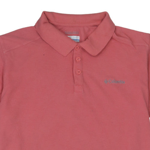 Columbia Men's Pink XL Omni-Wick Short Sleeve Polo Shirt