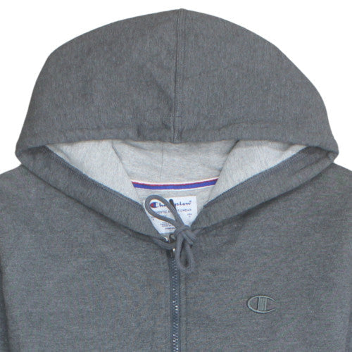 Champion Men’s Grey Full Zip Hoodie Fleece Regular Fit Size S