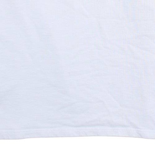 Nike Men's White Roll Neck Cotton Sweatshirt Size L