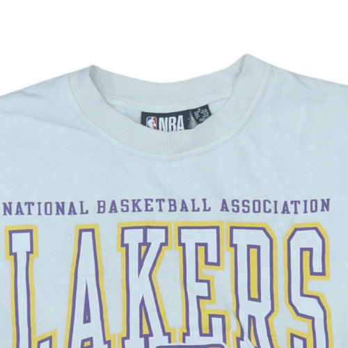 Primark Women White Los Angeles Lakers Crew Neck Sweatshirt M