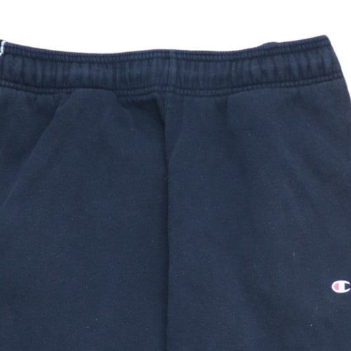 Champion Men's Blue Medium Logo Tape Cuffed Sweatpants