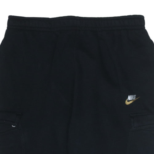 Nike Men's Black Cargo Fleece Jogger Trousers Size L