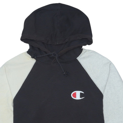 Champion Men's Black Grey Pullover Hoodie Small Athletic Logo