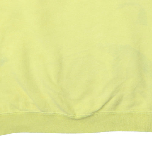 Nike Mens Yellow Logo Sweatshirt L Regular Fit Crew Neck