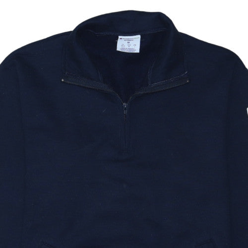 Champion Men's Blue California 1/4 Zip Fleece Sweatshirt M