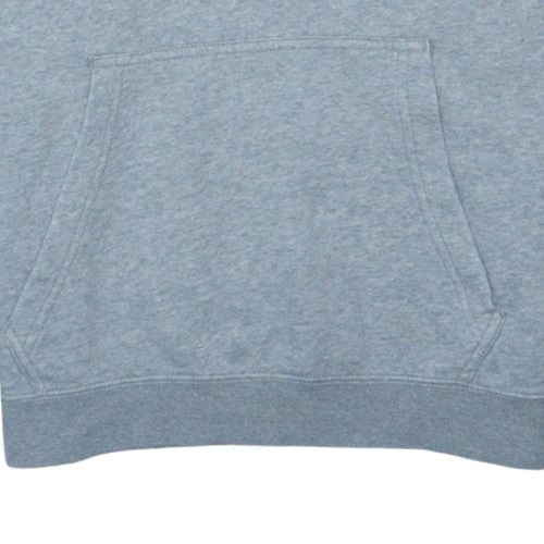 Nike Men's Grey Pullover Hoodie M Regular Fit Fleece Logo Sweatshirt