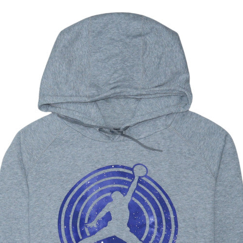 Nike Men’s Grey Pullover Hoodie M Graphic Sports Fleece