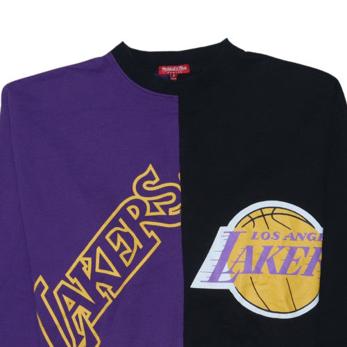 Mitchell & Ness Womens Black Purple Lakers Sweatshirt Small Crew Neck