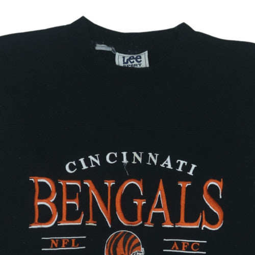 Lee Sport Mens Black Cincinnati Bengals Pullover Sweatshirt L