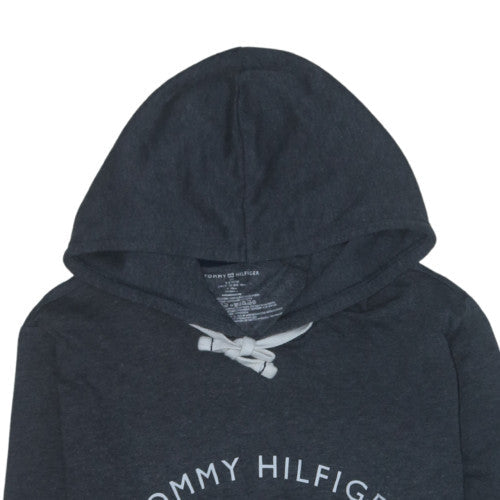 Tommy Hilfiger Men's Grey Pullover Hoodie L Classic Logo Fleece